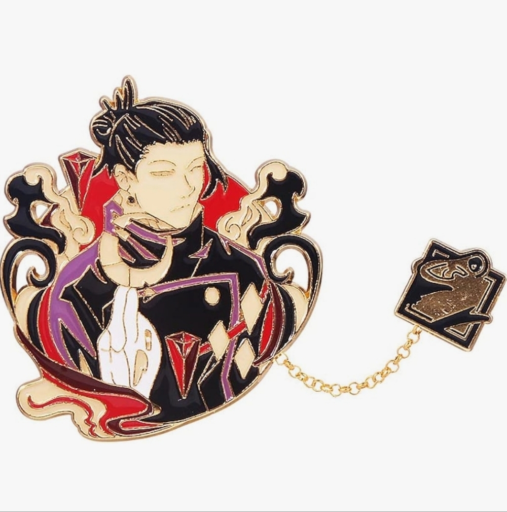 Enamel Character Brooch Pin in Black, Red, Purple - Jiu Jitsu Kaizen